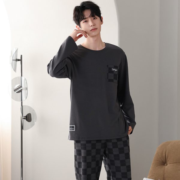 New Cotton Long Sleeve Full Cotton Casual Homewear Suit - Image 4