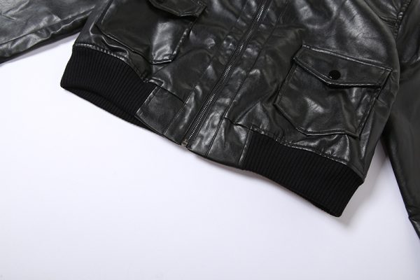 Loose Street Style Stand Up Collar Long Sleeved Jacket - Image 2