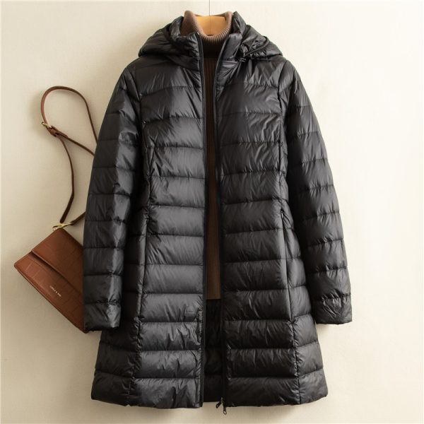 Detachable Hat Light Thin Down Jacket Women - Image 2