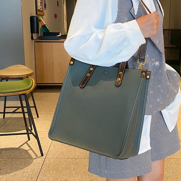 Women's Large-capacity Leather Business Handbag - Image 7