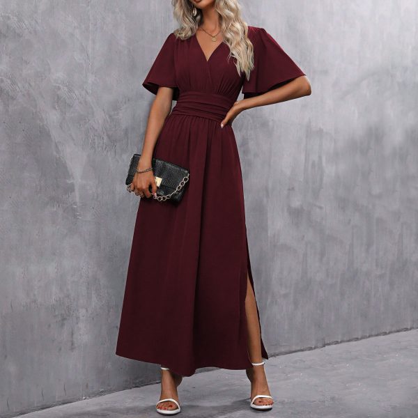 Fashionable Elegant Split Dress Women's Clothing - Image 3