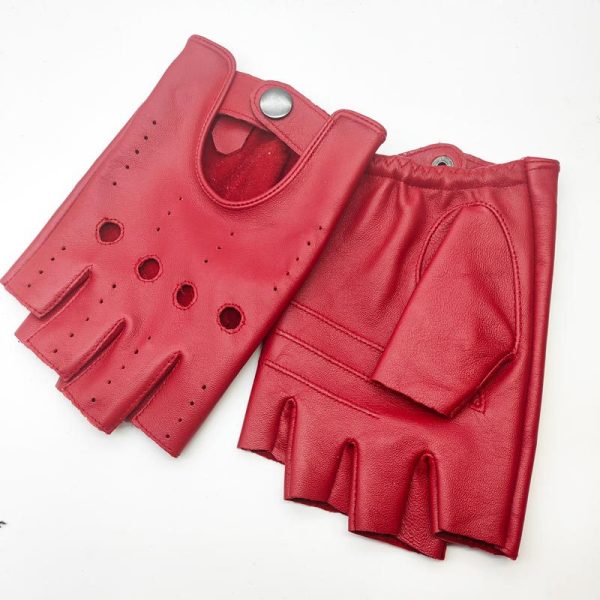 Winter Sheepskin Half Finger Gloves - Image 7