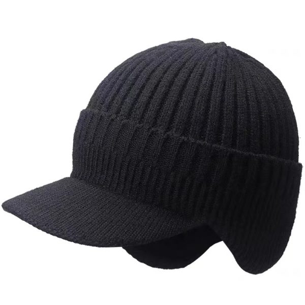 Warm Ear Protection Hat Men's Thickened Woolen Cap - Image 5