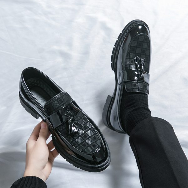 Men's Platform Shoes Plus Size Leisure Slip On Leather Shoes - Image 3