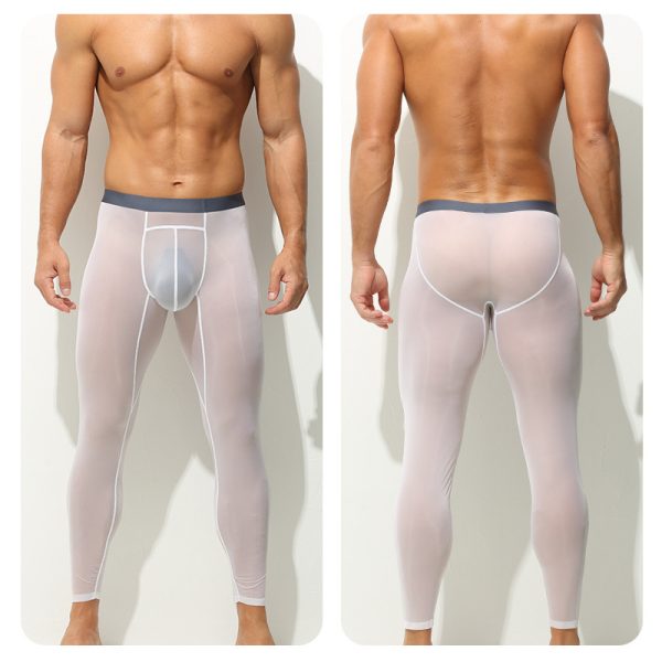 Men's Leggings One-piece Tight Ultra-thin Stretch - Image 5