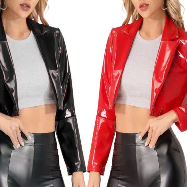 European And American Jacket Short Motorcycle Midriff Outfit Coat - Image 2