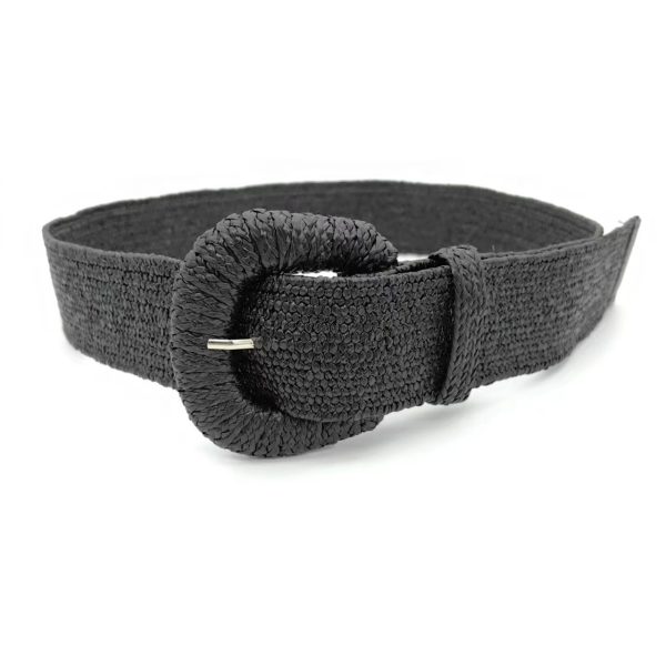 Women's Woven Buckle Pp Grass Woven Decorative Belt Simple All-match Dress Belt - Image 7