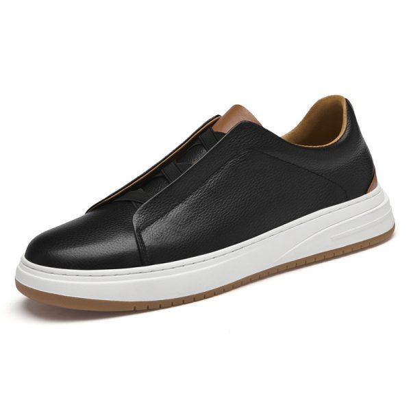 Low-top Slip-on Genuine Leather Top Layer Cowhide Casual Shoes - Image 6