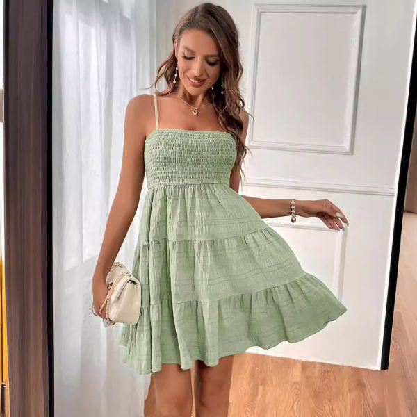 Women's Pure Color All-matching Texture Dress - Image 5