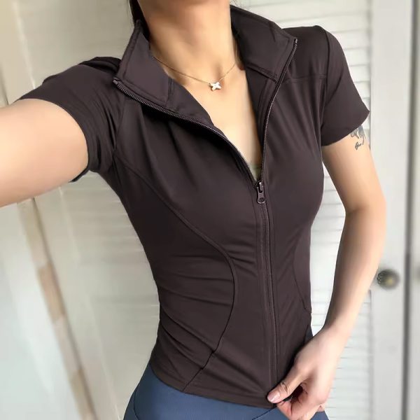 Female Skinny Slimming Quick-drying Breathable Short Sleeves - Image 10