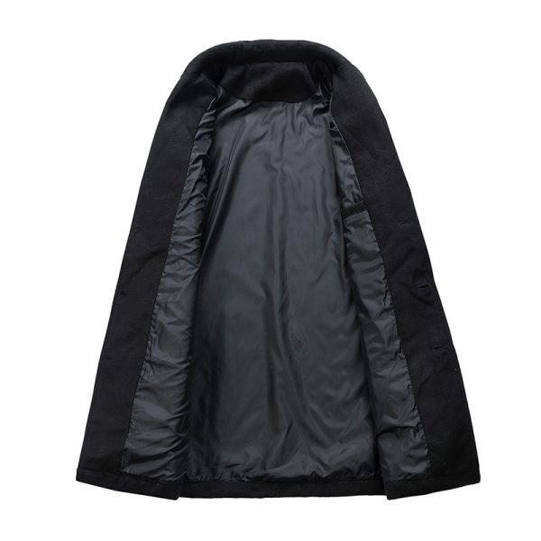 New Men's Casual Loose Mid-length Woolen Trench Coat - Image 4
