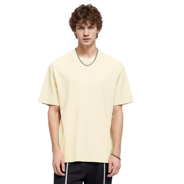 Cotton American Style High-end Half Sleeve T-shirt - Image 3