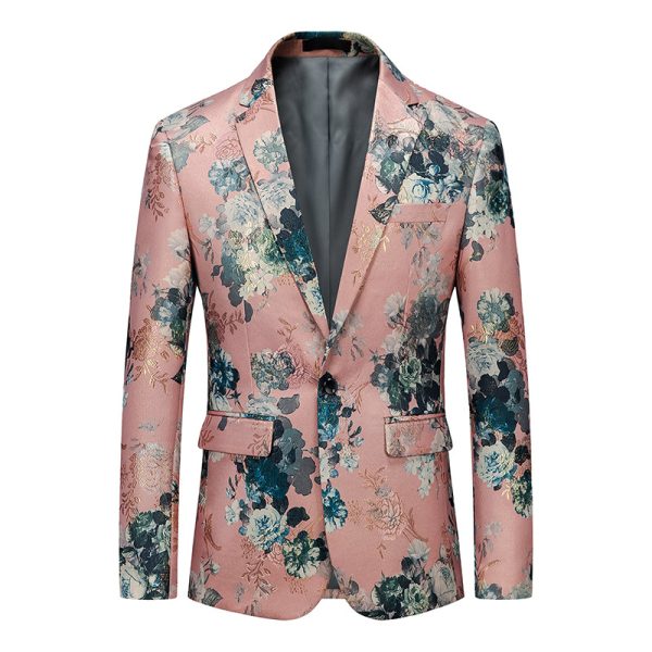 Men's African National Style Simple Printed Suit Jacket - Image 8