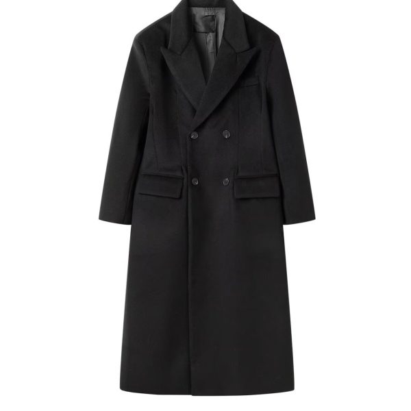 Long Woolen Coat Woolen British Style Trench Coat Spring - Image 6