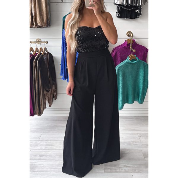 Women's Casual Fashionable Sequins Vest Jumpsuit - Image 4
