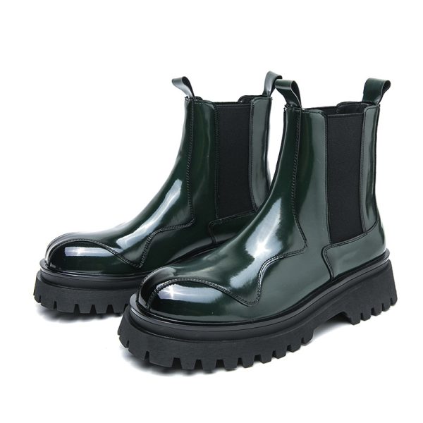 British Glossy Ankle Boots For Men - Image 5