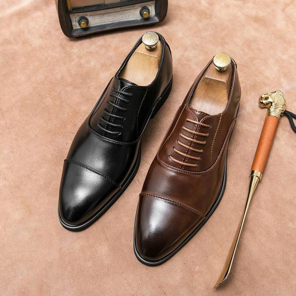 Plus Size Casual Leather Shoes Fashion Men's Business Shoes - Image 3