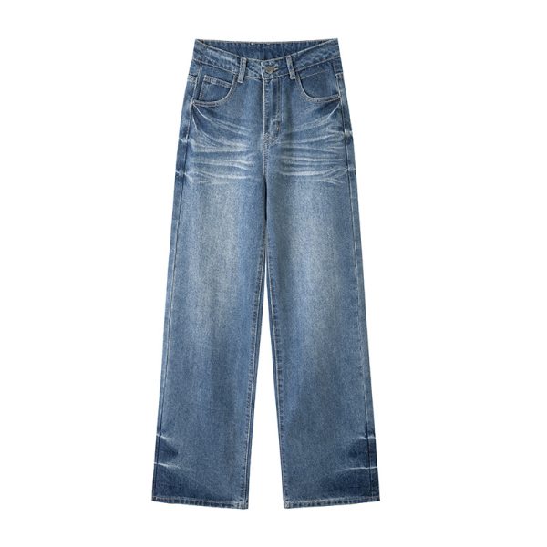 Women's Straight Loose American Retro Wide Leg Jeans - Image 5