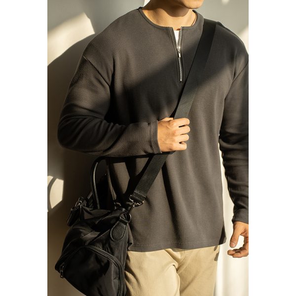 Spring Lapel T-shirt Solid Color Commute Loose Bottoming Shirt - Image 7