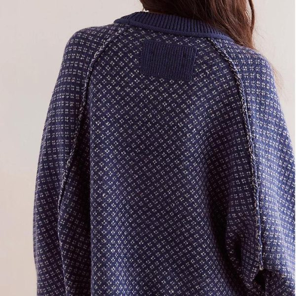 Autumn And Winter New Jacquard Round Neck Sweater - Image 4