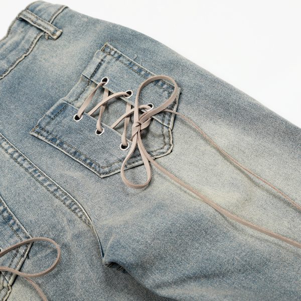 Women's Wide-leg Flared Jeans With Pockets - Image 4