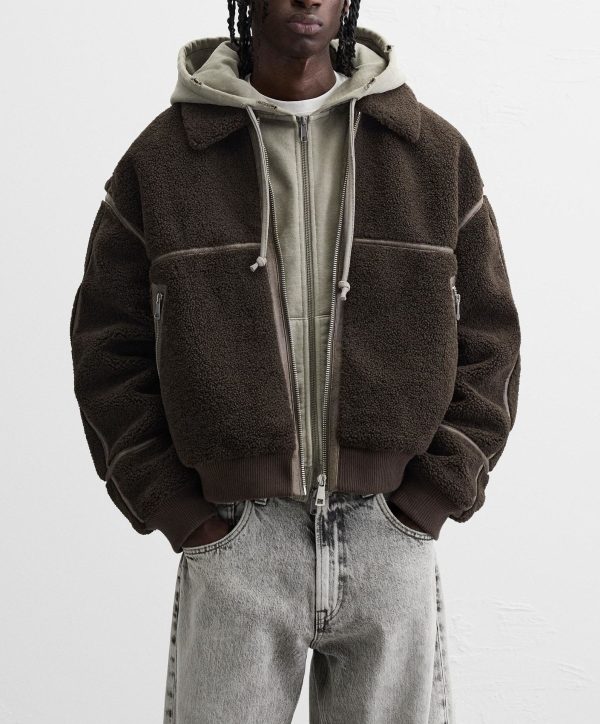 Men's Simple Lapel Fleece Jacket - Image 4