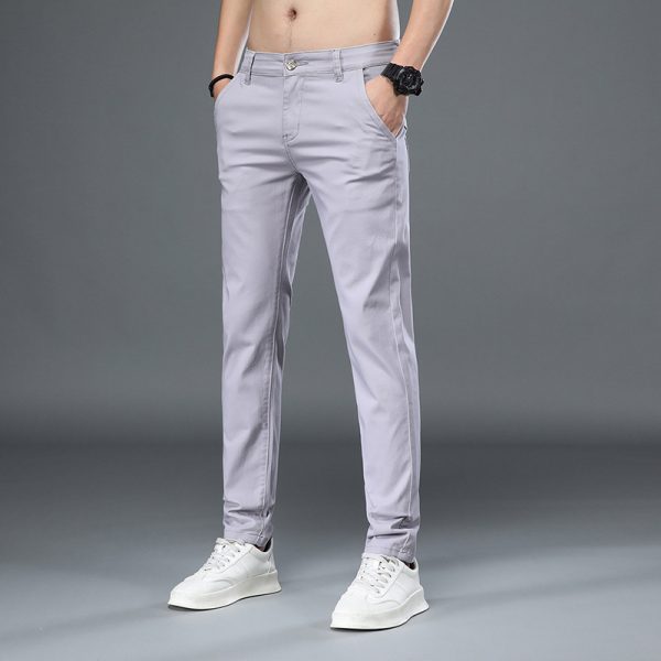 Business Casual Elastic Loose Straight Slim Fit Suit Pants - Image 6