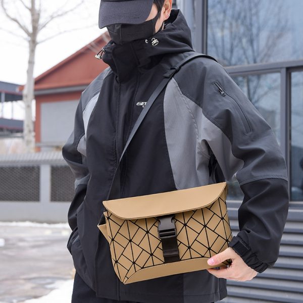 Rhombus Crossbody Design Fashion Trend Rui Camp Men's Bag - Image 3