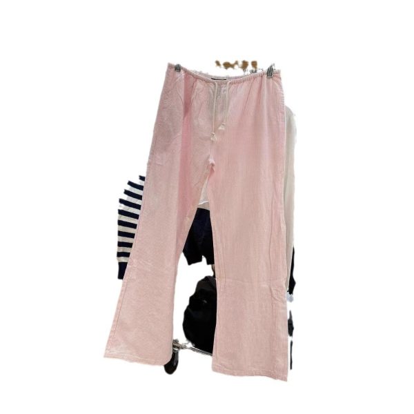 American Vintage Stripe Tied Elastic Waist Sports Pants - Image 5