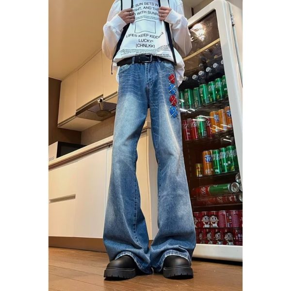 American-style Retro Washed Design Towel Embroidered Skinny Jeans For Women - Image 2