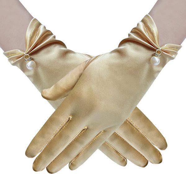 Women's Stylish Personalized Satin Short Gloves - Image 8