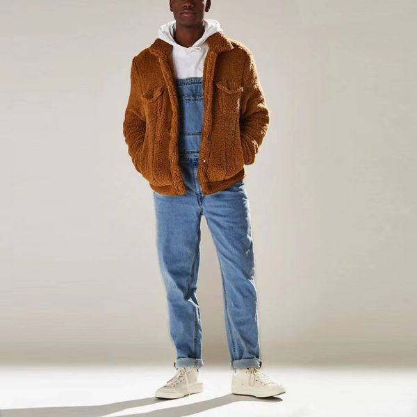 Suspender Pants Suspenders One-piece High Waist Men's Jeans - Image 3