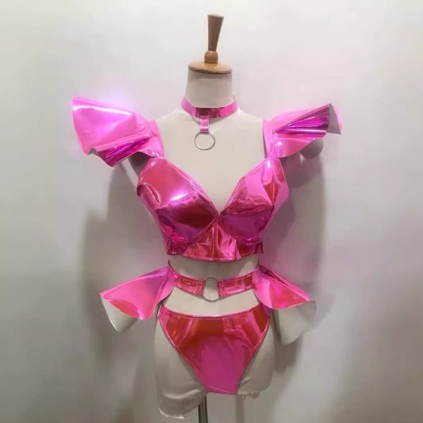 Stage Costume Sexy Bright Hard Patent Leather Suit - Image 4