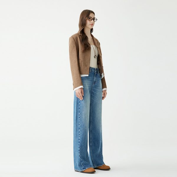 Women's High-waist Mopping Pants Narrow Version Straight All-matching Wide Leg - Image 4