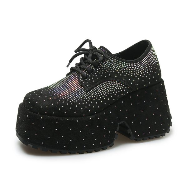 Women's Fashion Starry Rhinestone Platform Low-top Shoes - Image 5