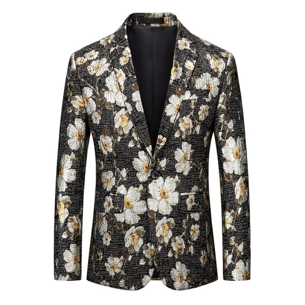 Men's African National Style Simple Printed Suit Jacket - Image 9