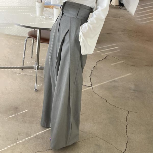 Three-dimensional Waist Wide Leg High Waist Drooping Casual Pants - Image 3
