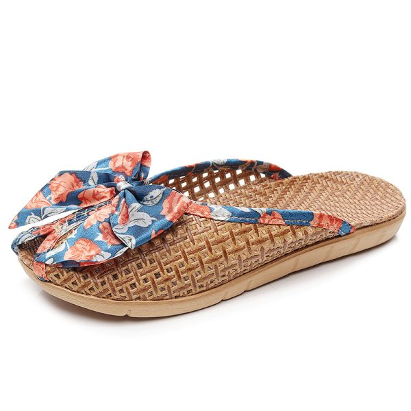 Home Breathable Indoor Rattan Slippers For Women - Image 5