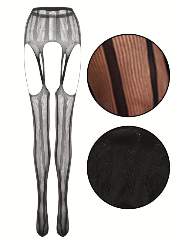 Women's European And American Hollow Bottoming Pantyhose - Image 7