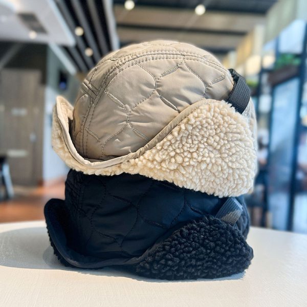 Thickened Fleece-lined Lamb Wool Warm Earflaps Cap - Image 4