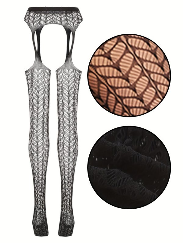 Women's European And American Hollow Bottoming Pantyhose - Image 9