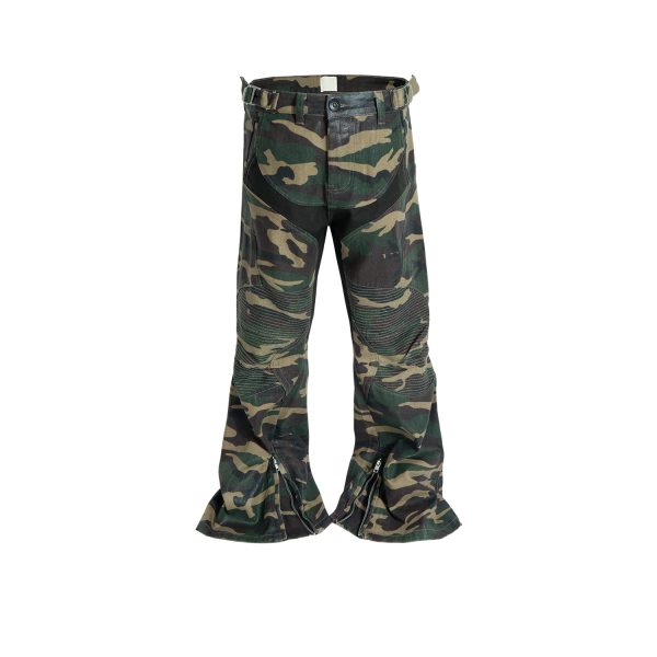 Men's Same Stitching Design Zipper Wide Leg Pants - Image 4