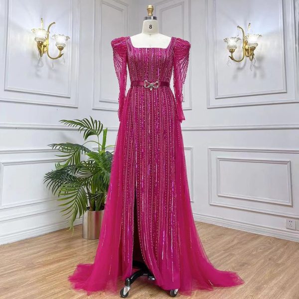 Rose Red Host Performance Evening Dress - Image 6