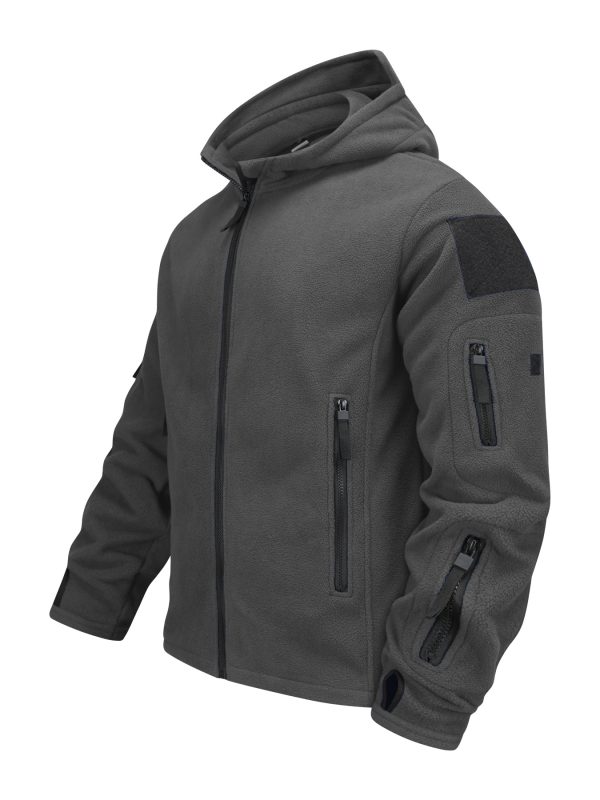 Men's Outdoor Keep Warm Fleece Cold-proof Shell Jacket - Image 8
