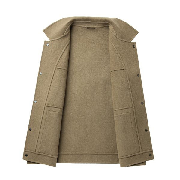 Woolen Coat Male Plus Size Turn-down Collar Coat - Image 4