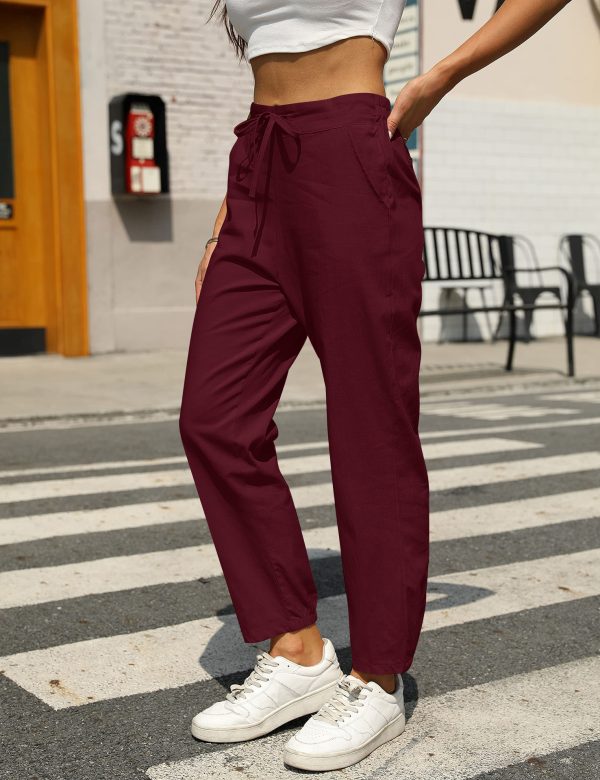 Women's New Casual Cotton And Linen Trousers - Image 9