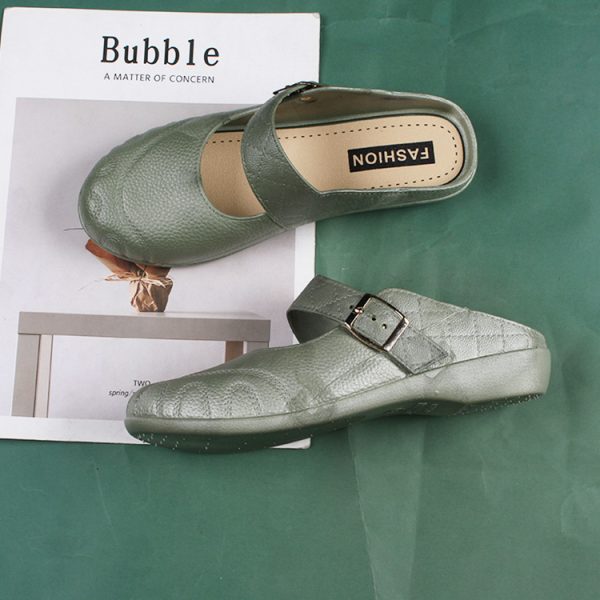 Baotou Flat Semi Slippers Women - Image 3