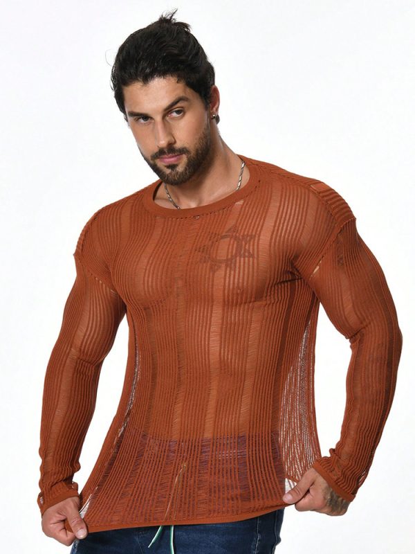 Long Sleeve Loose All-matching Sweater Men's - Image 6