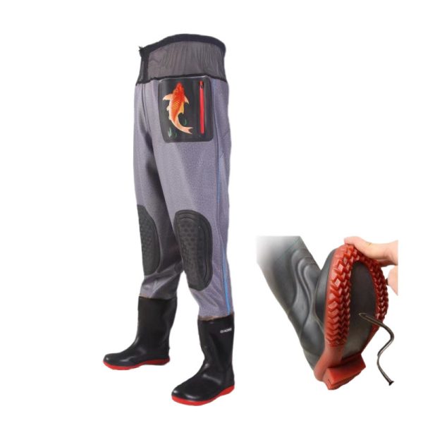 Men's Anti-piercing Thickened One-piece Fish Pants - Image 3