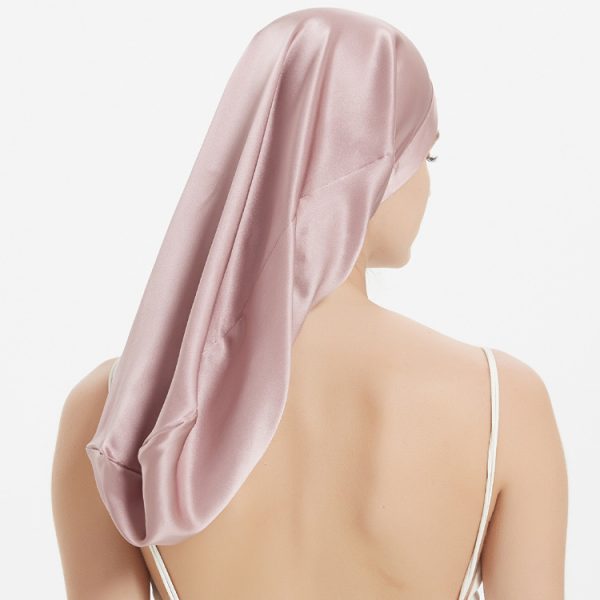 Women's Simple Silk Long Lace-up Nightcap - Image 3